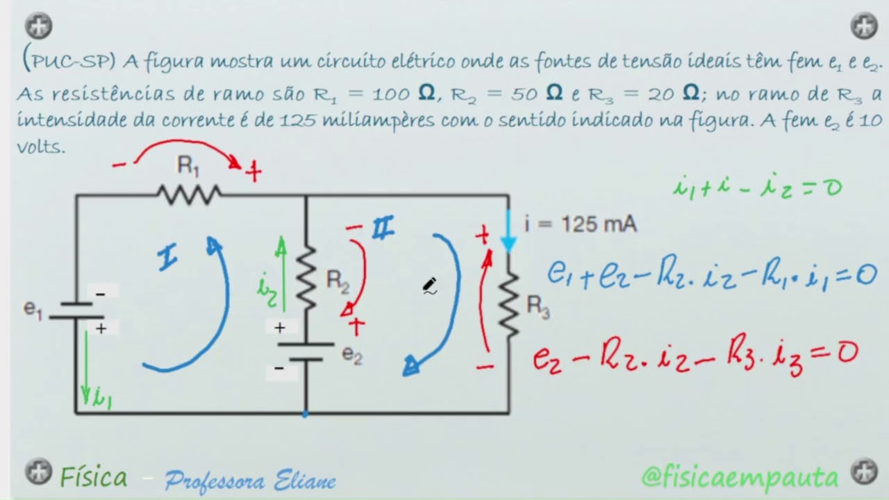 Circuito elétrico - Leis de Kirchhoff- Profª. Eliane
