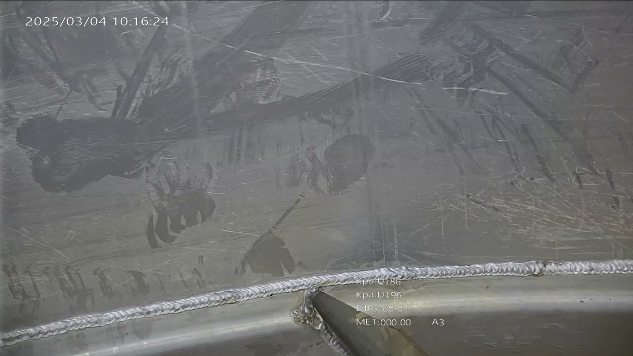 the container tank truck internal video of the Jiutai cctv inspection crawler camera transmission