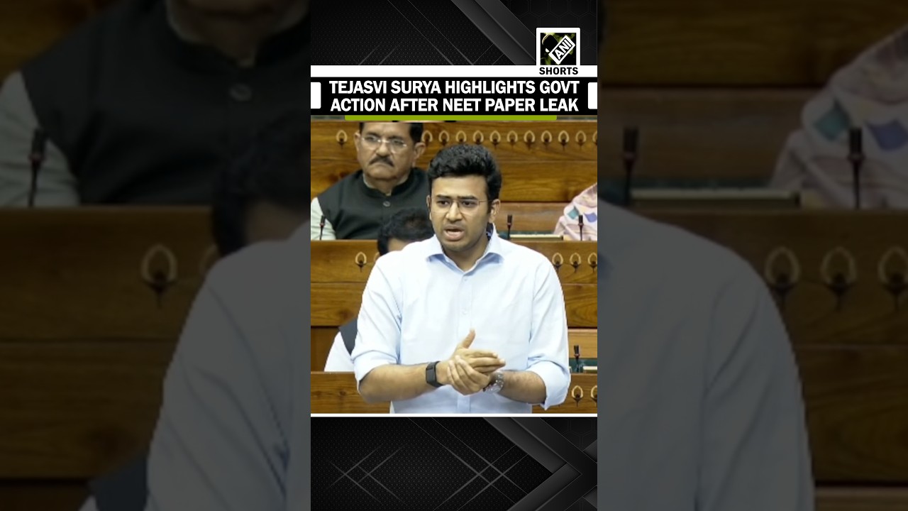 Tejasvi Surya highlights Modi Govt&rsquo;s action after NEET Paper leak in LS