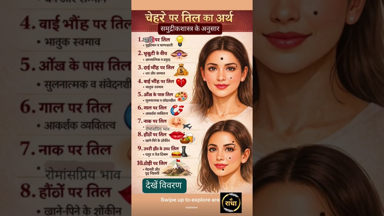 चेहरे पर तिल और उनका रहस्य।