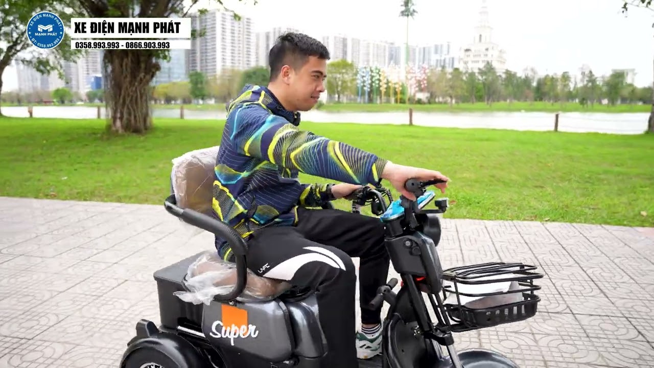 GIỚI THIỆU SẢN PHẨM XE ĐIỆN 3 BÁNH MỚI NHẤT 2025 ! SXLONG PLUS MÀU XÁM NEW
