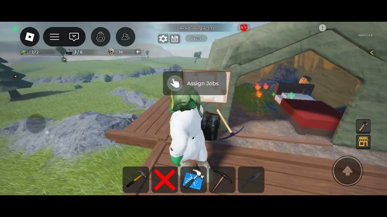 We going to be playing Clooney survival but we going to build our own base 