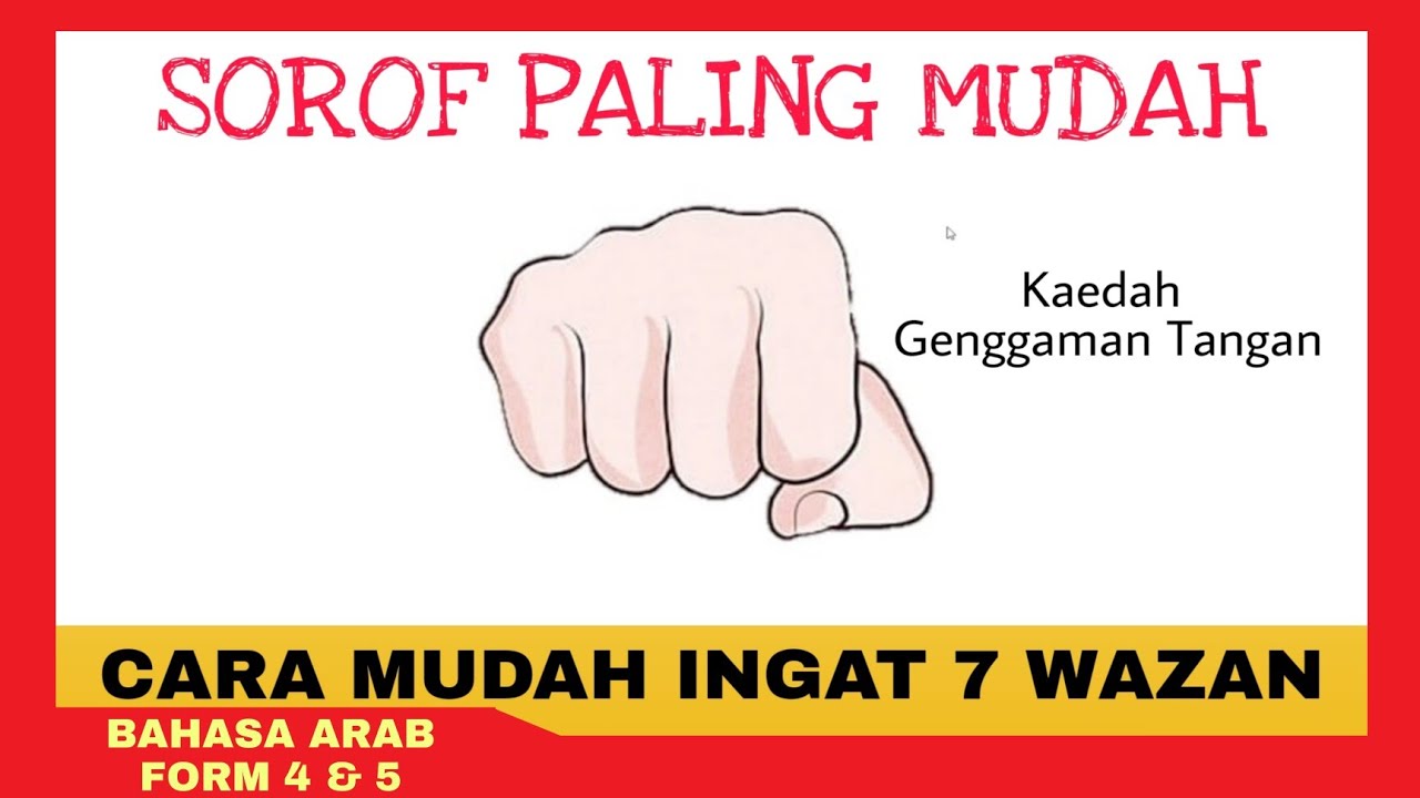 Bahasa Arab KSSM Tingkatan 4 dan 5 | Sorof | Wazan Fe'el