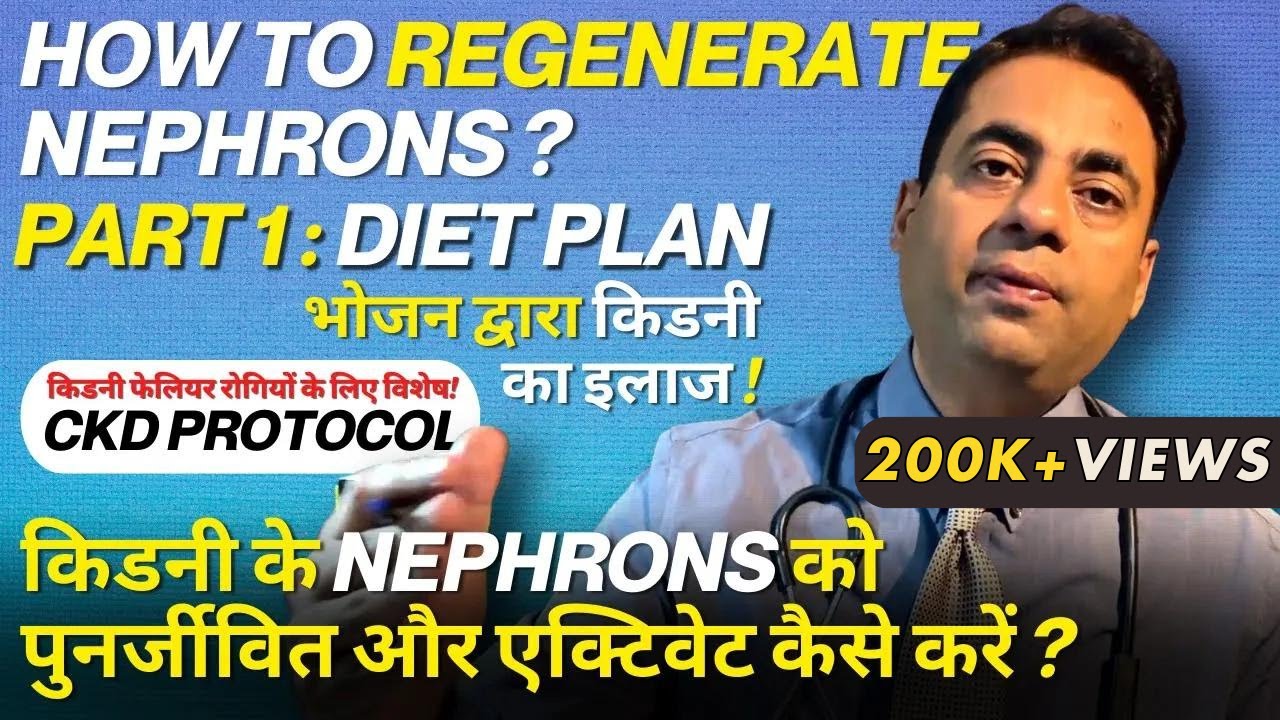 भोजन द्वारा किडनी का इलाज | CKD REVERSAL PROTOCOL PART 1 - DIET PLAN | REGENERATE NEPHRONS