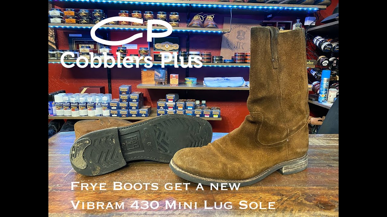Frye Boots resoled with Vibram 430 Mini Lug Soles for Jeremiah Craig to get  ready for winter