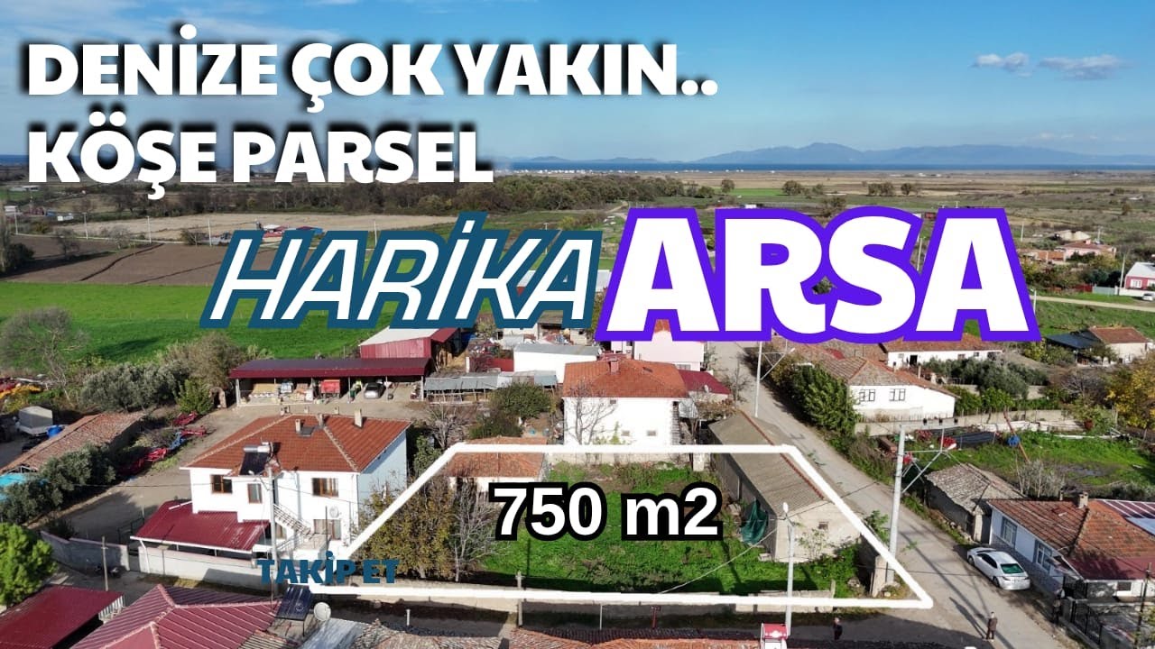 Denize Çok Yakın,Köşe parsel 750 m2 Harika Arsa