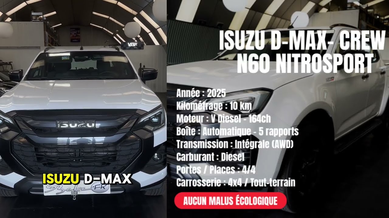ISUZU D-MAX CREW  N60 NITRO SPORT (2025) 10 km | 32800 &euro; | S BEKE MOTORS | CONCESSION A THIAIS
