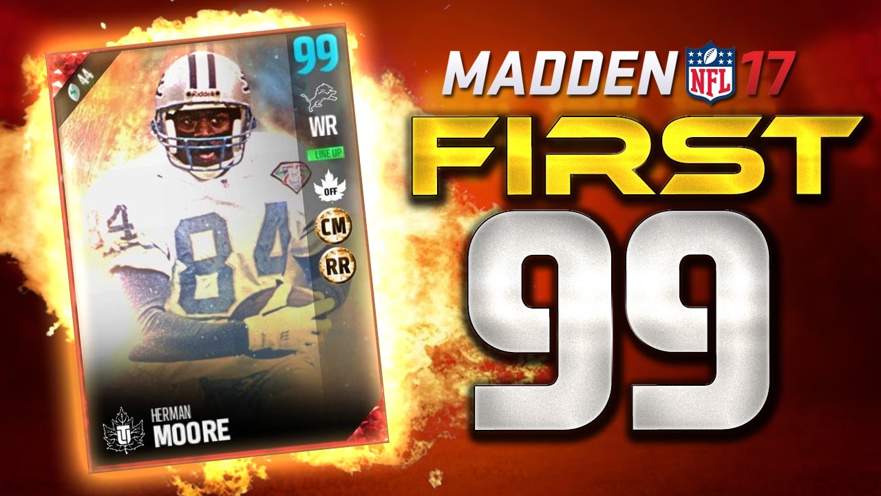 FIRST 99 OVR PLAYER IN MUT 17?! How to Turn HERMAN MOORE into a 99 OVERALL Madden 17 Ultimate Team