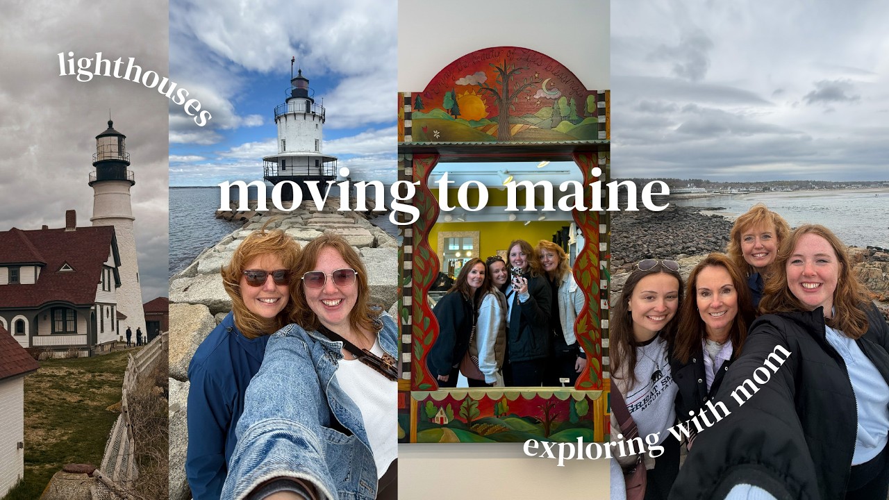 we moved to portland, maine! 🦞 lighthouses, lobster rolls & adventures with mom | vlog 74