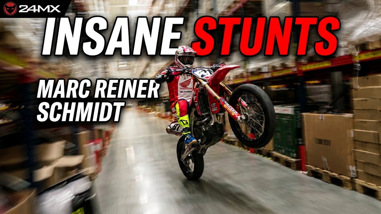 Crazy stunts in the 24MX Warehouse | Marc Reiner Schmidt #1 is on fire!