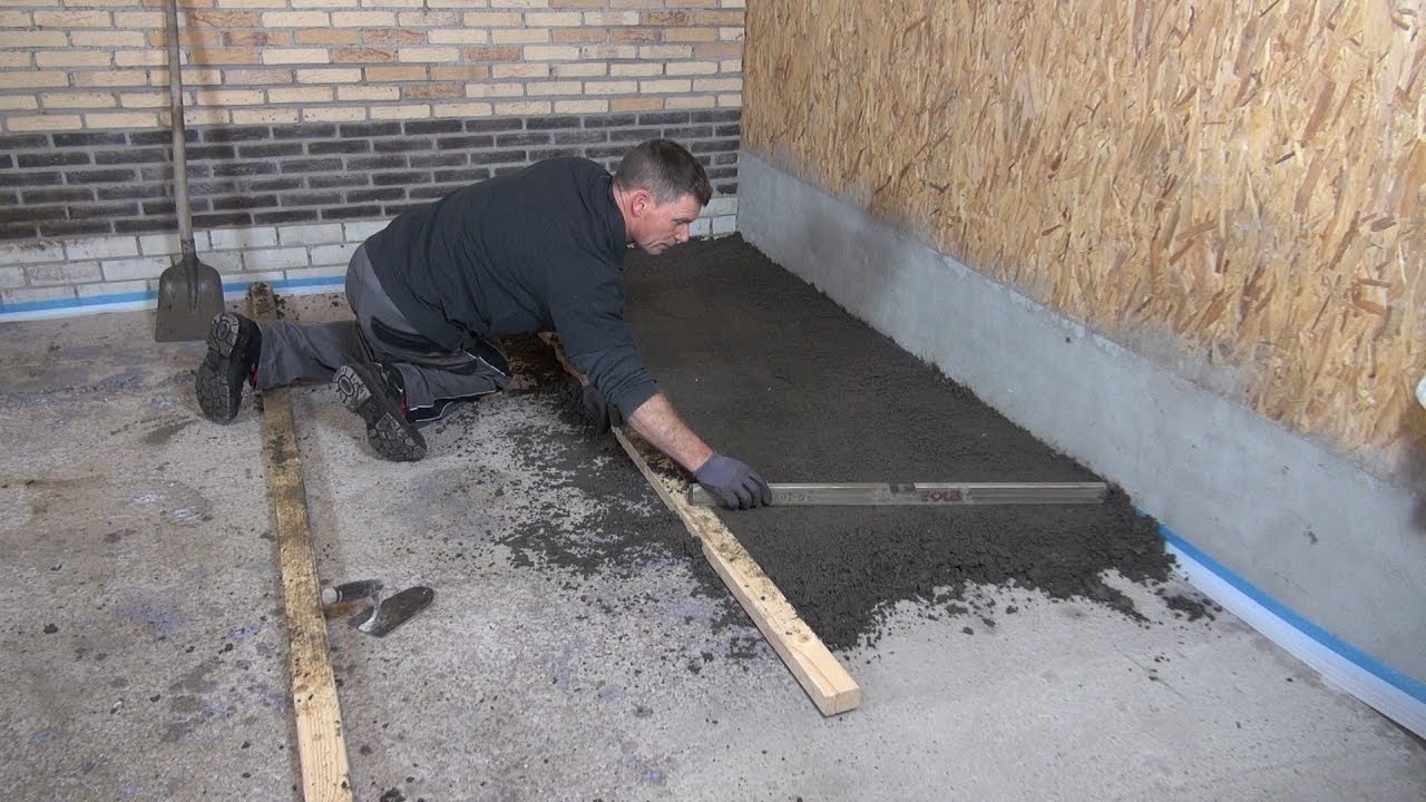 Zandcementvloer maken