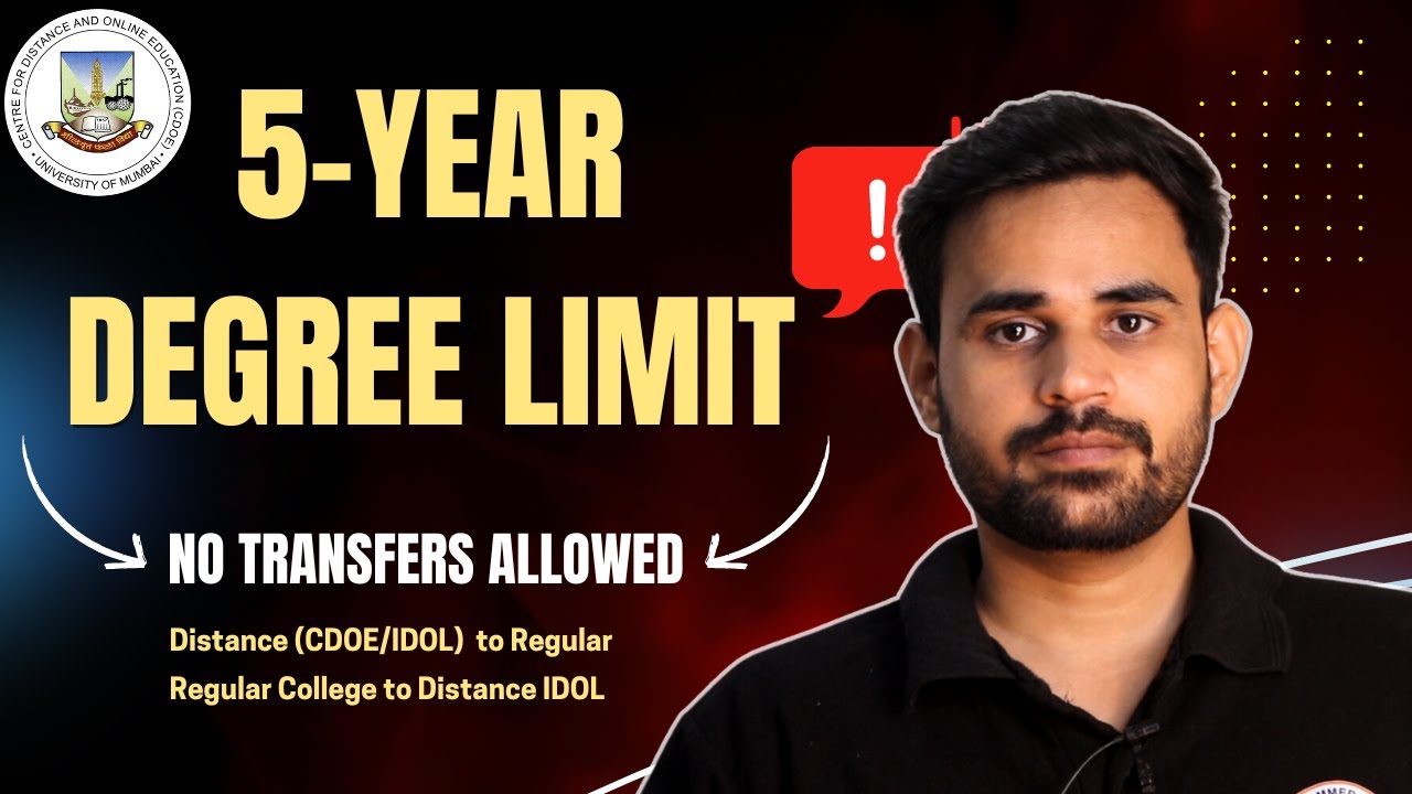 New Education Policy 2020: University of Mumbai's 5-Year Degree Rule & CDOE Restrictions Explained