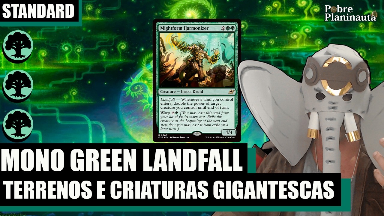 LANDFALL TOTALMENTE FORA DE CONTROLE - Mono Green Landfall - MTG STANDARD SOS