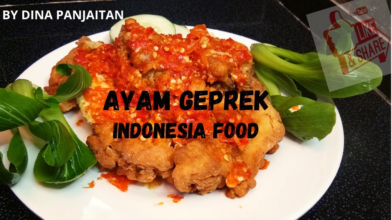 How To Make AYAM GEPREK,Indonesia Spicy Food