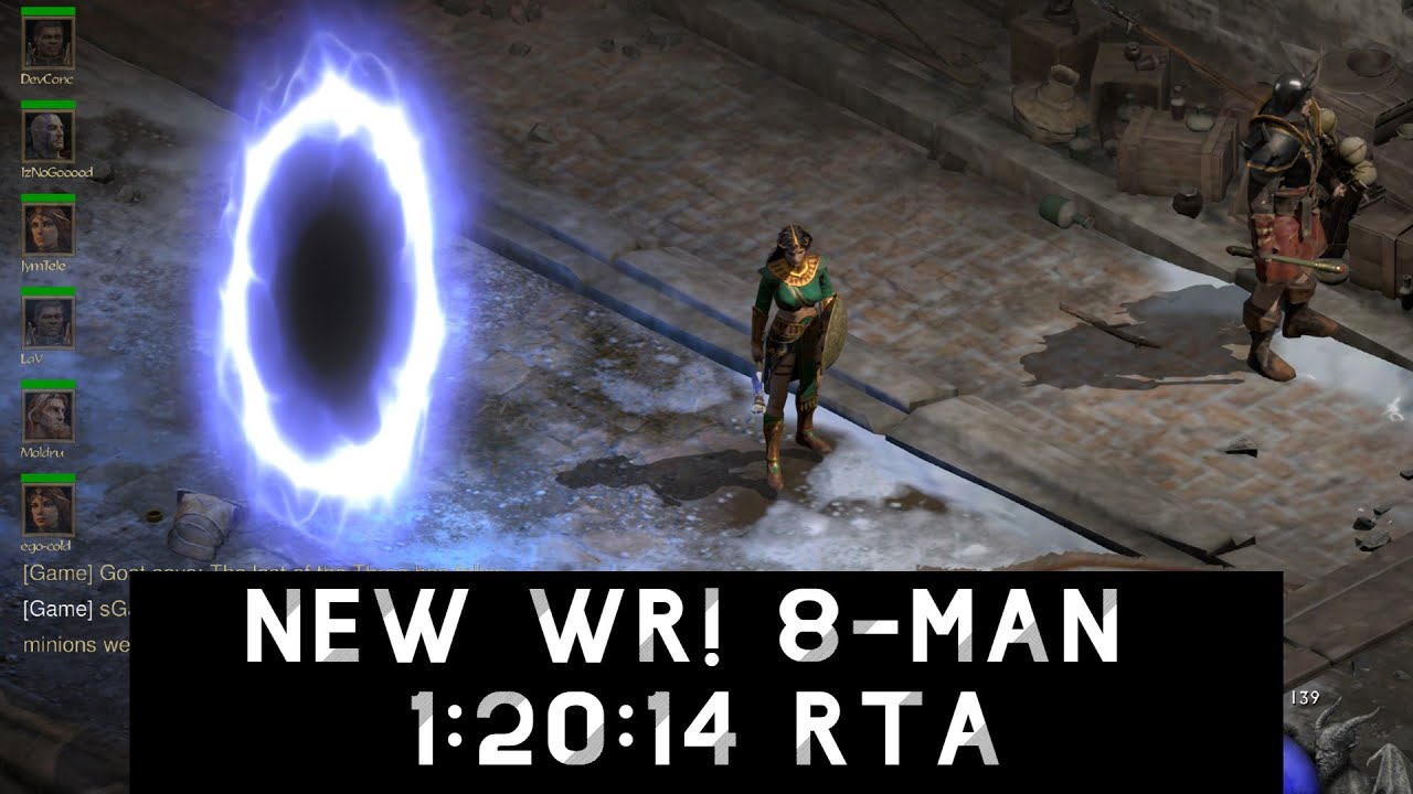 [D2R] New WR! Hell 8man 1:20:14 RTA