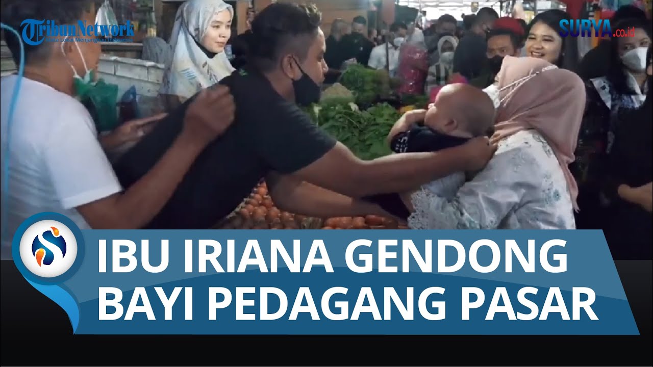 GENDONG BAYI, Presiden Jokowi dan Ibu Iriana Ajak Pemred Media Blusukan ke Pasar di Kota Medan