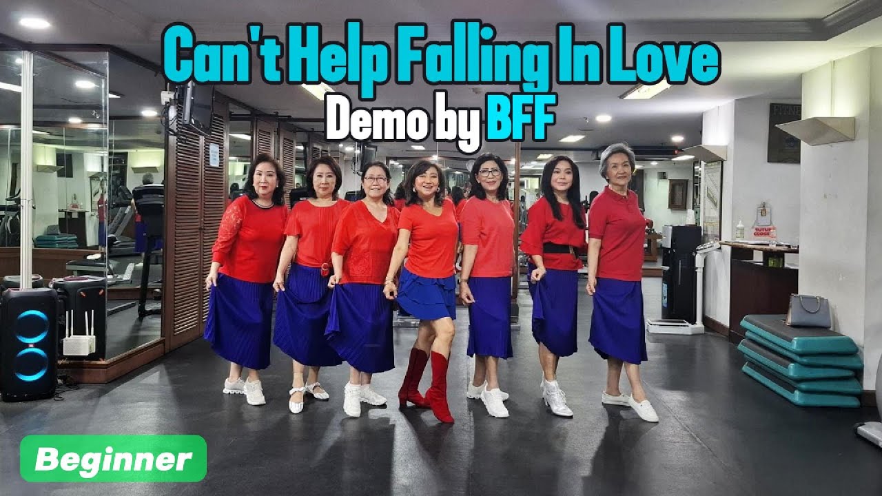 Can't Help Falling In Love Line dance - Beginner - Demo by BFF