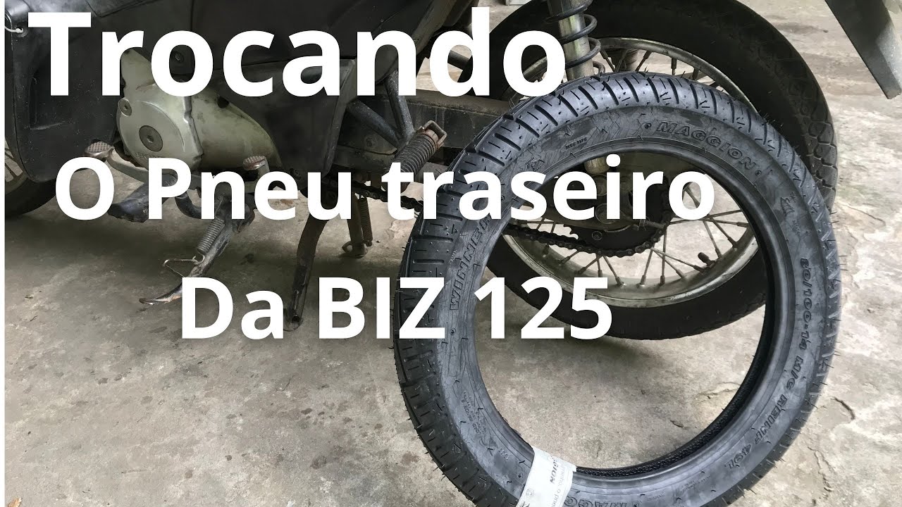 TROCANDO O PNEU TRASEIRO DA BIZ
