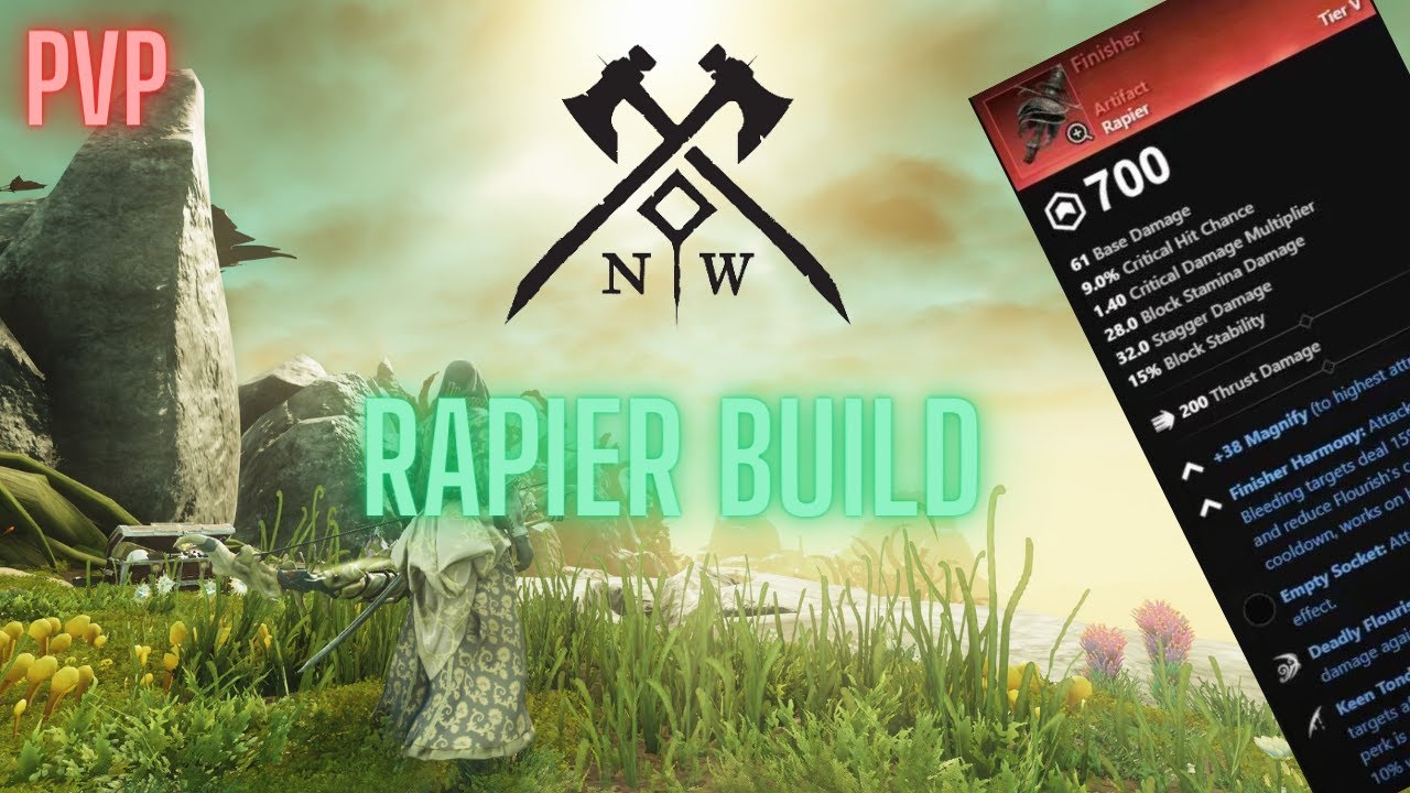NEW WORLD /RAPIER BUILD IS FINALLY HERE!/ BOW+RAPIER/ PVP