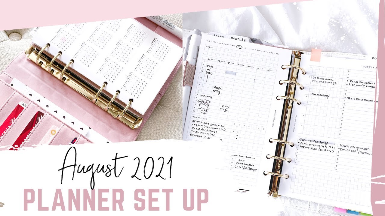 Current Planner Set-Up (Aug 2021)