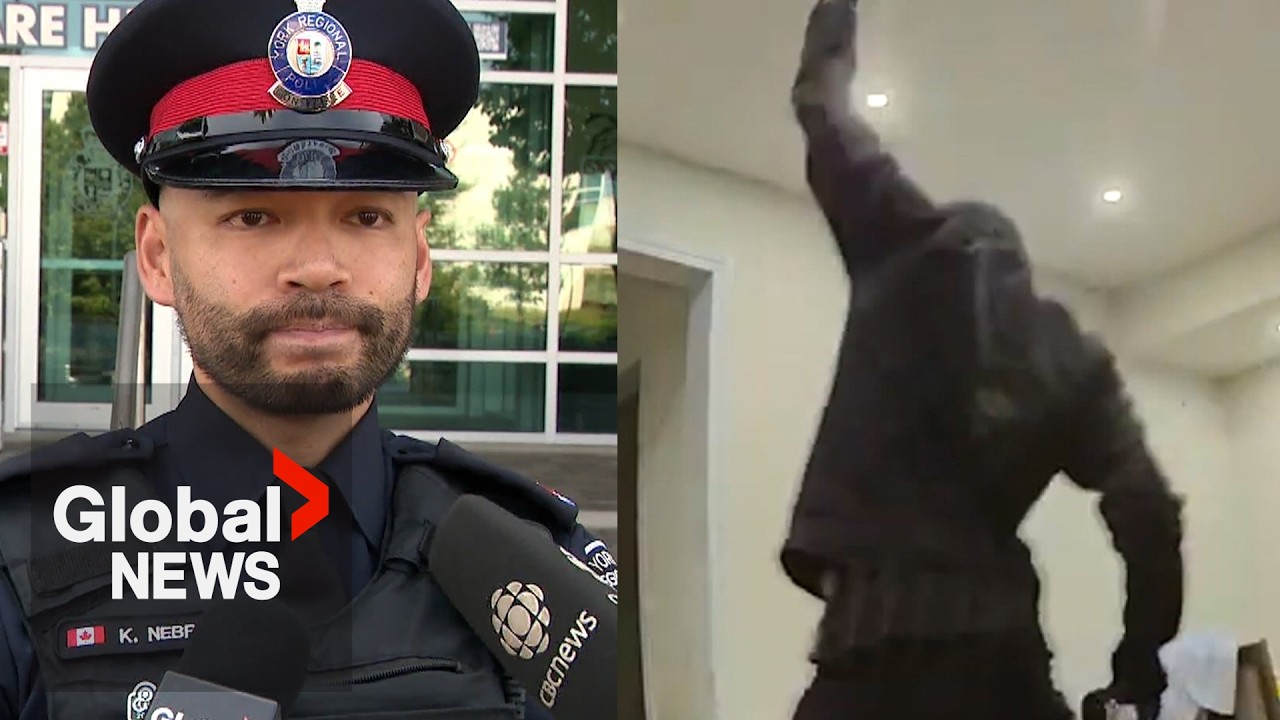 Markham home invasion: Suspect waves gun during break-in, surveillance footage shows