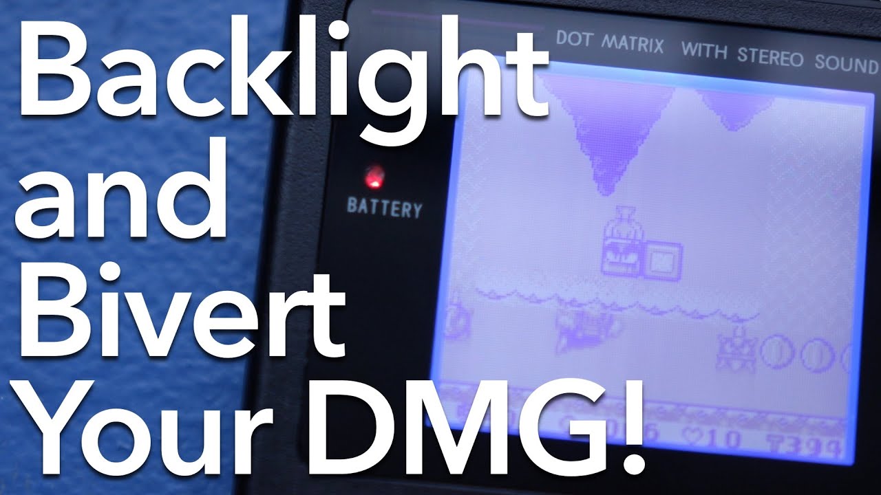 Backlight and Bivert Your Original Game Boy DMG!