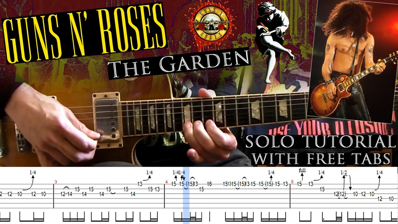 Guns N' Roses - The Garden guitar solo lesson (with tablatures and backing tracks)