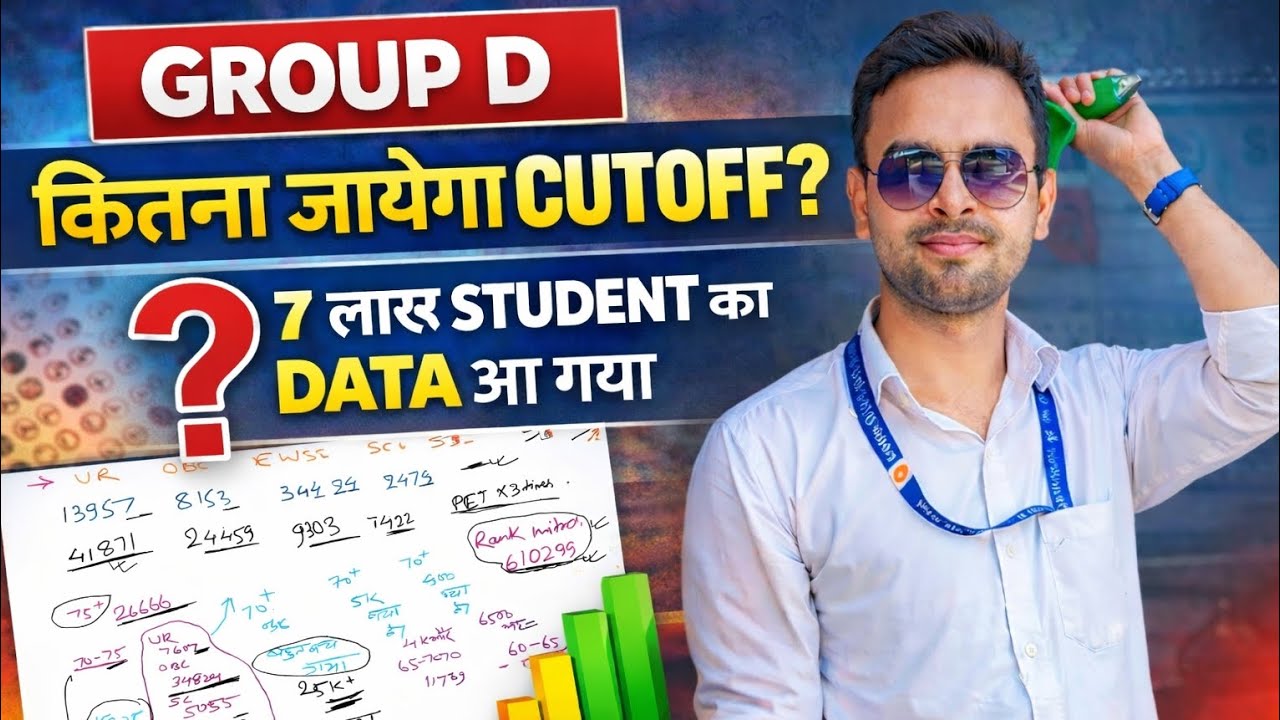 RRB GROUP D CUTOFF 🔥 | 7 LAKH STUDENTS का DATA आ गया | #groupd #groupdcutoff 