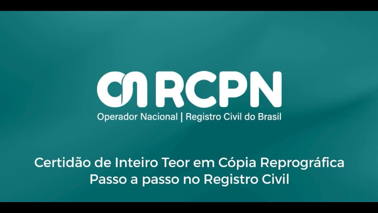Certid&atilde;o Inteiro Teor em C&oacute;pia Reprogr&aacute;fica