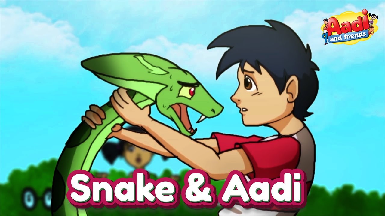 Snake and Aadi Moral Stories for Kids | No One Likes to Hurt Each Other Story by Aadi and Friends