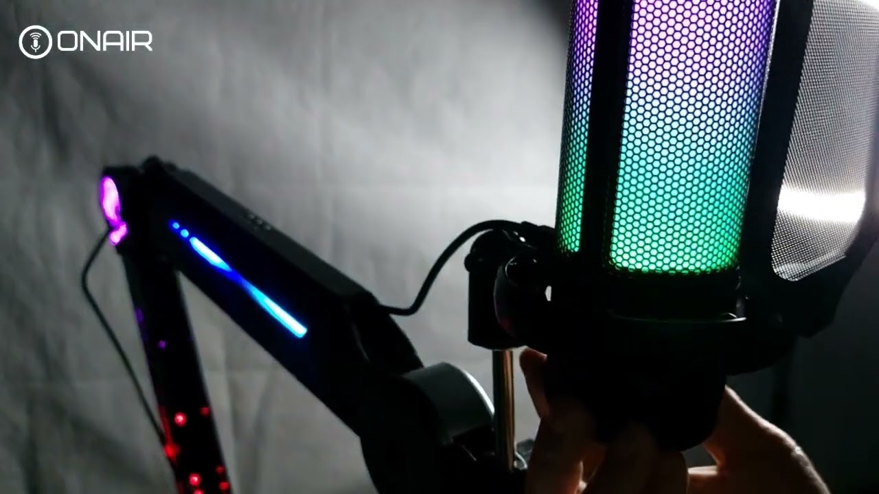 TONOR RGB MIC TC310 UNBOXING AND QUICK DEMO