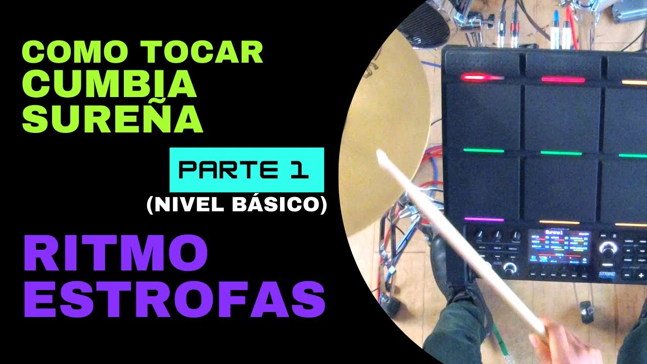 Ritmo Básico - CUMBIA SUREÑA en Batería | parte 1 - NIVEL BÁSICO (cumbia boliviana)