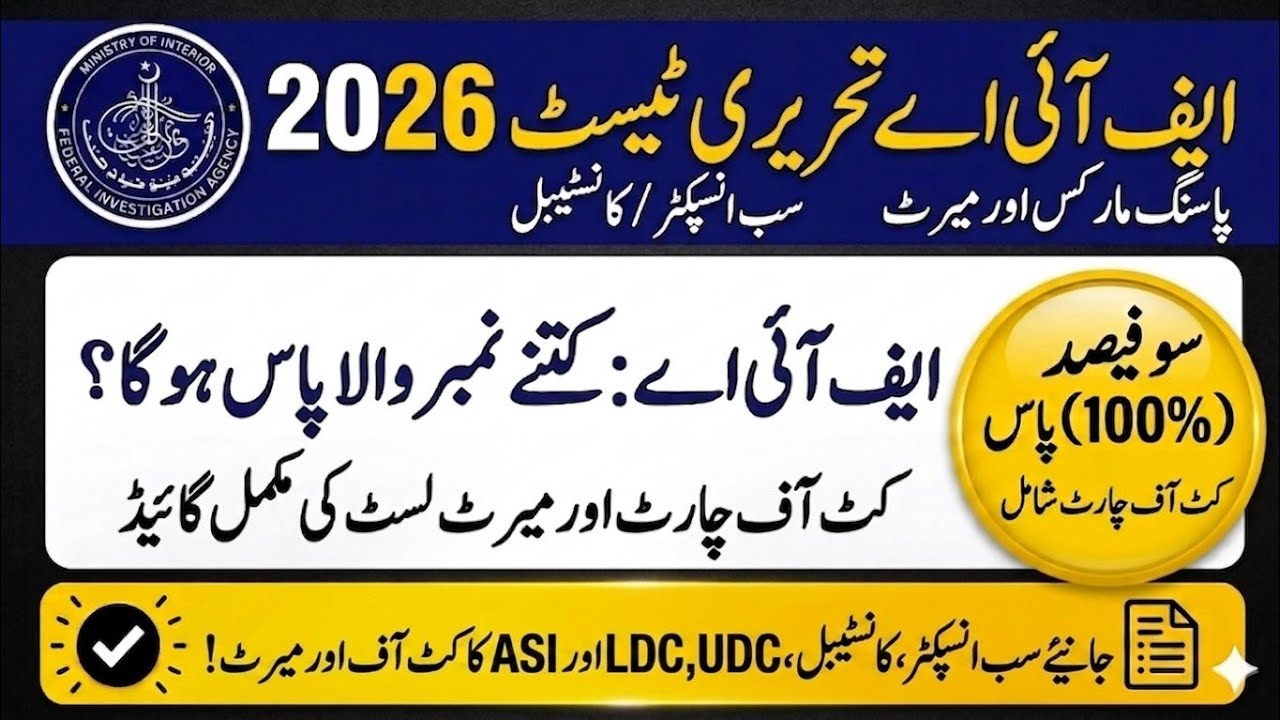 FIA Merit Marks 2026 | FIA Test Passing Number & Expected Cut Off List