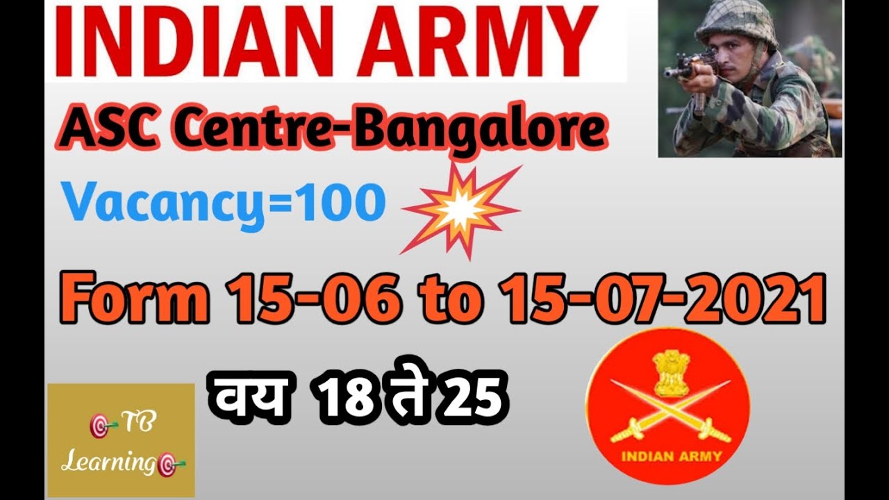 #ASC_Bangalore_center_recruitment_2021 #armyvacancy2021