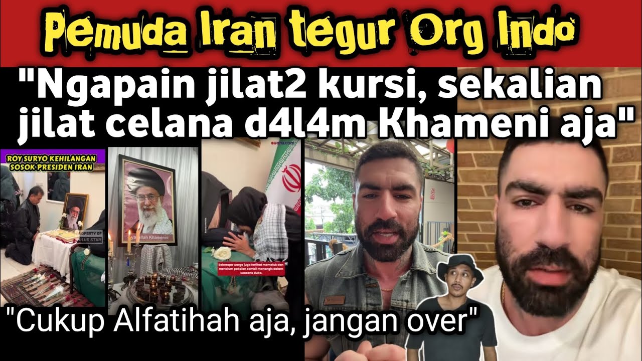 Makin Fr0nt4l! Org Iran tegur org Indo yg tangisi Khameni, disuruh jil4t C.D Khamenei 