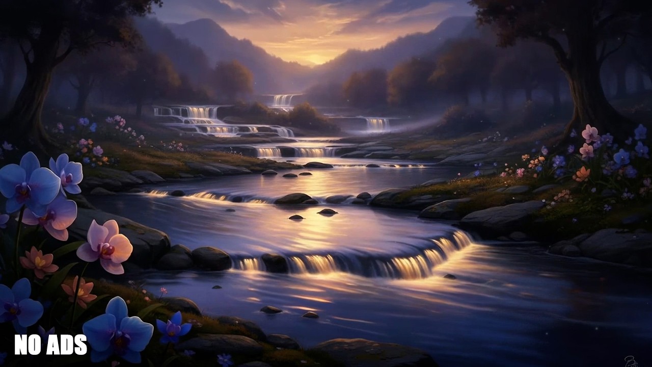 Flowing Water Ambience & Calm Piano 🎹 Sleep Deeper with Natural Sound Therapy