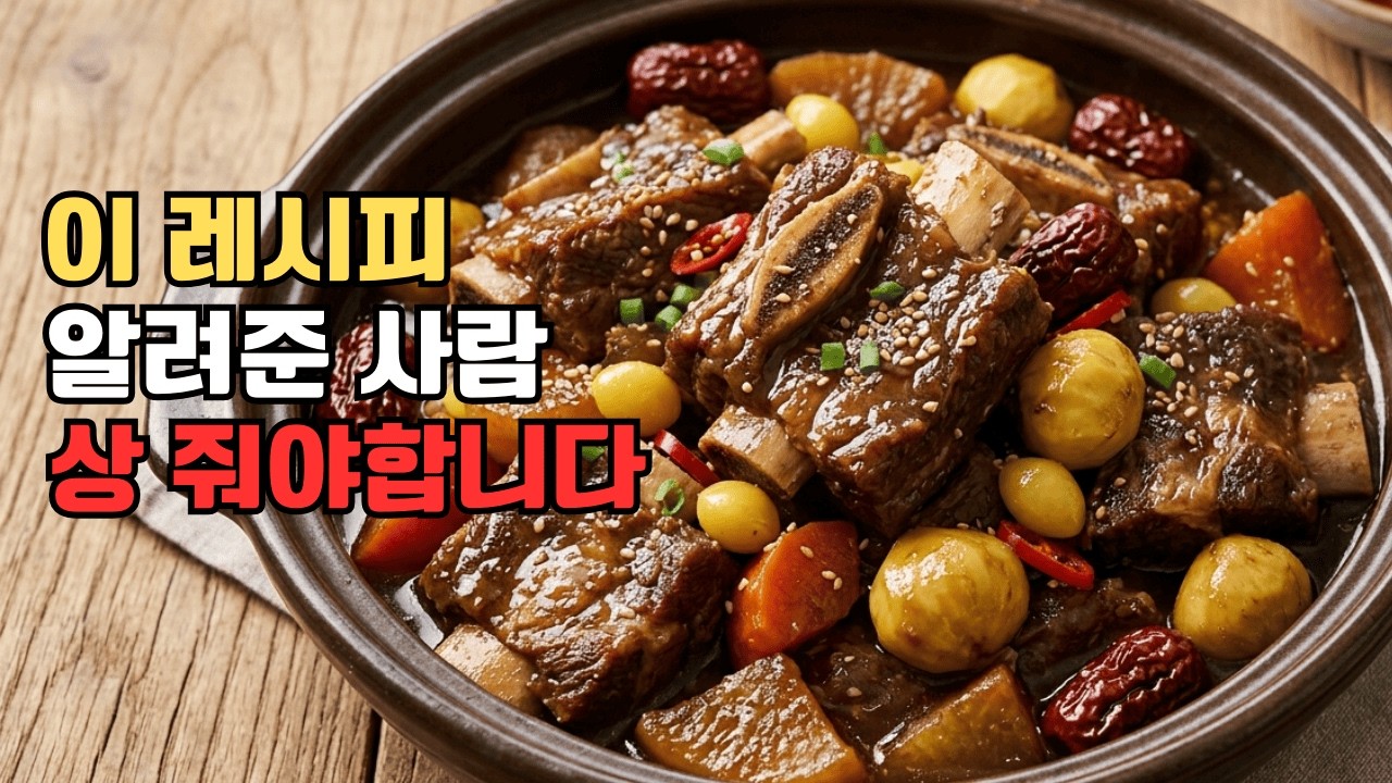 갈비찜 어려운 재료없이 쉽고 맛있게 만드는 법. 뼈가 쏙~! Braised Short Ribs