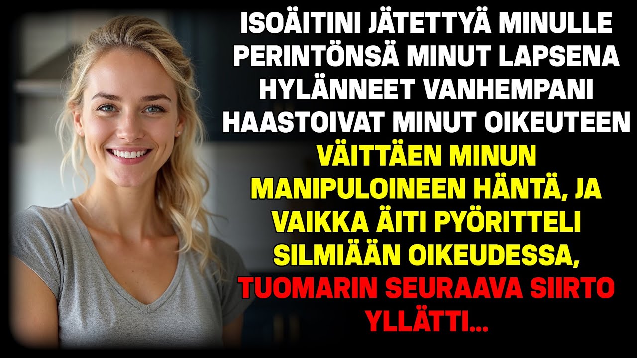 Vanhempani hylkäsivät minut 2-vuotiaana. Nyt he haastavat minut isoäidin perinnöstä...