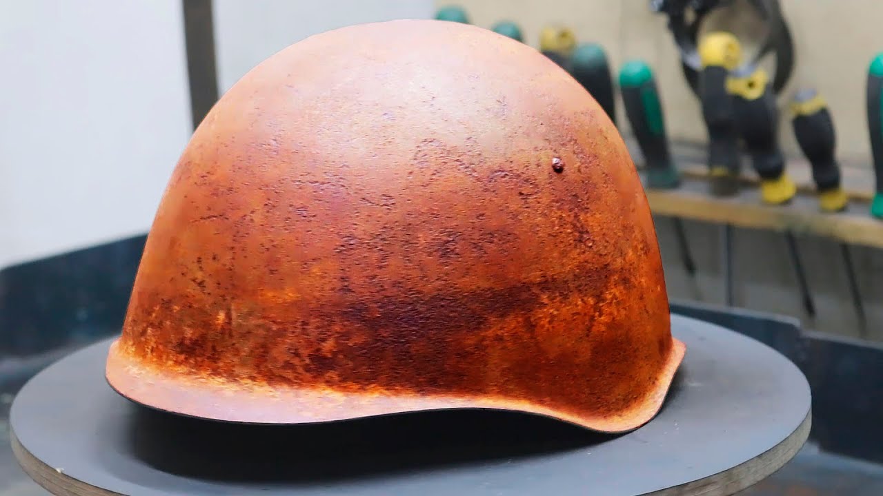 Restoration Rusty WWII Helmet SSh-39