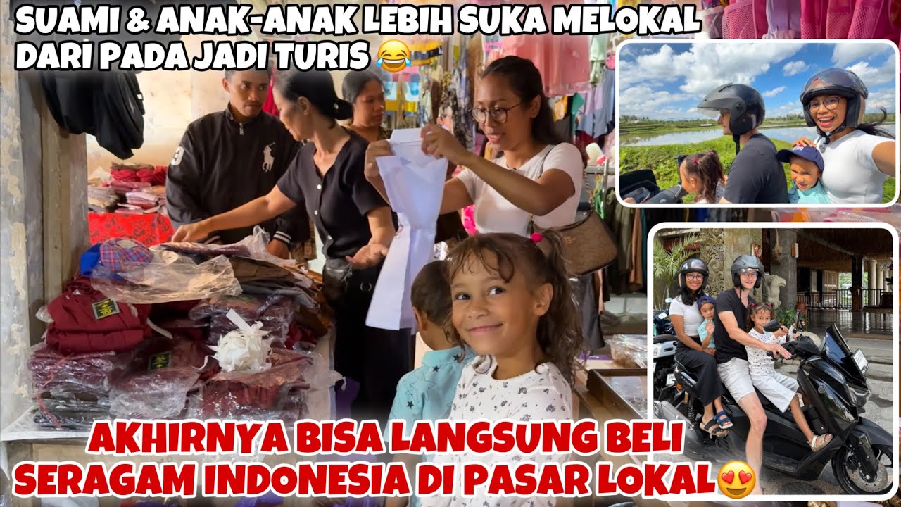BOYONG SUAMI & ANAK-ANAK KE PASAR LOKAL CARI SERAGAM SEKOLAH