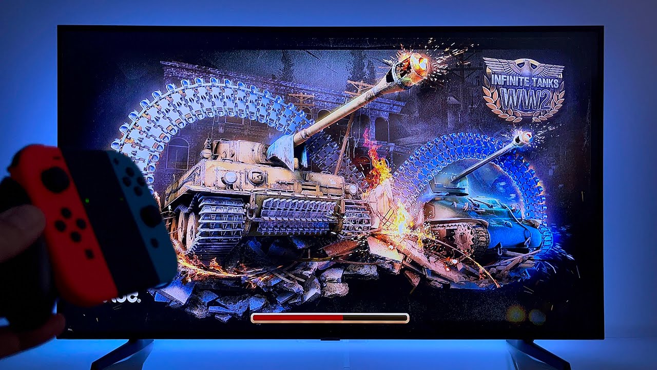 Infinite Tanks WWII (p4) | Nintendo Switch V2 - dock mode gameplay | 4K TV