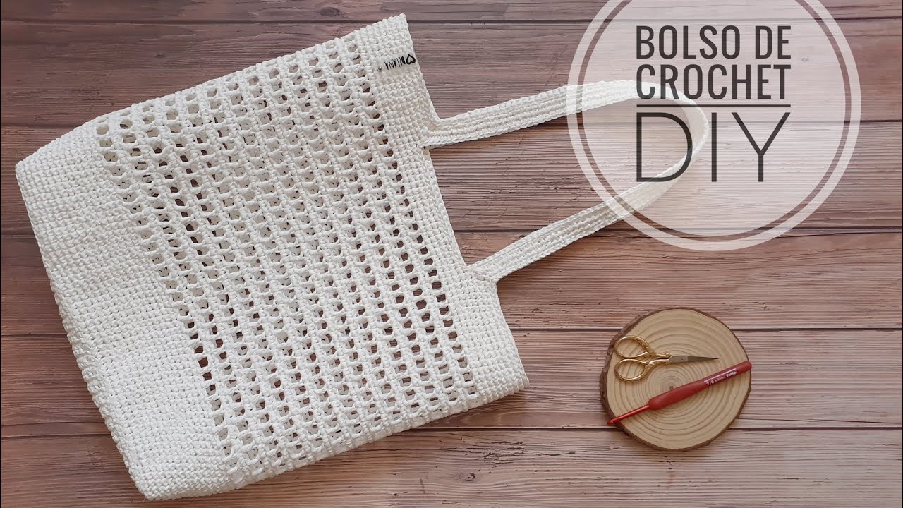 Bolso de ganchillo (crochet) f&aacute;cil, bolso de verano, playa. Tutorial paso a paso. DIY handmade
