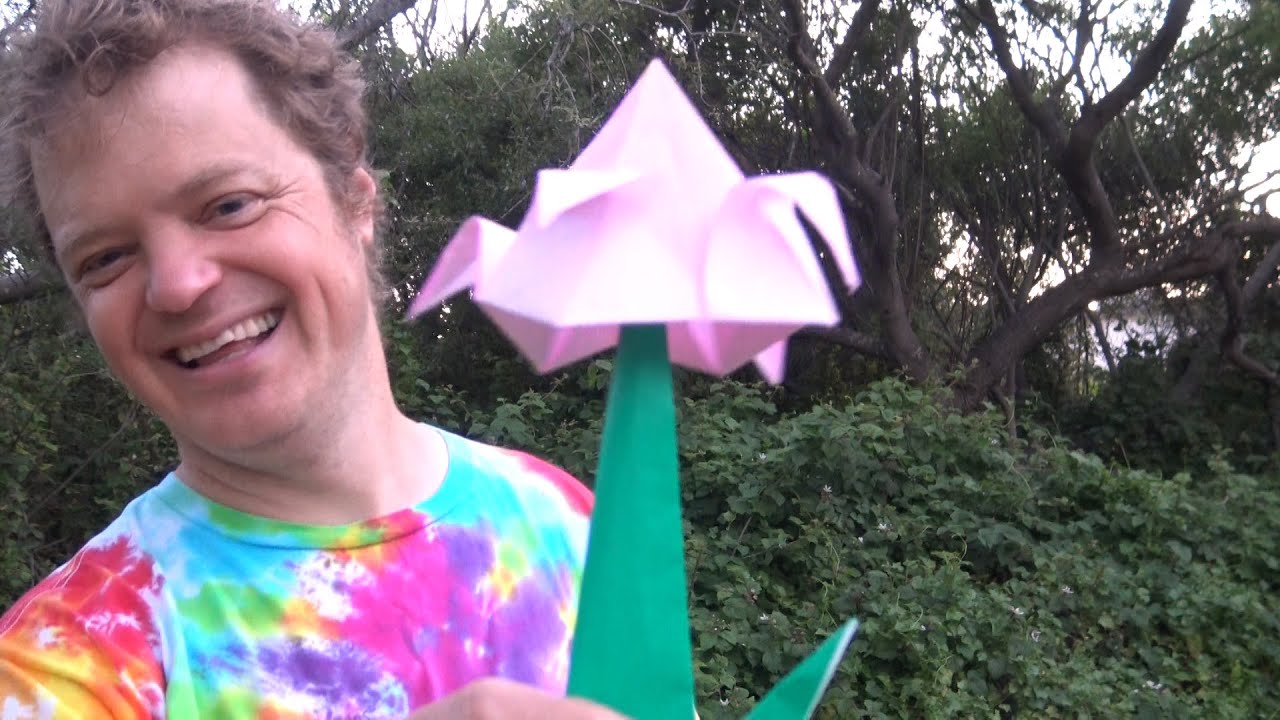 Simple Origami Bridal Flower and Stem