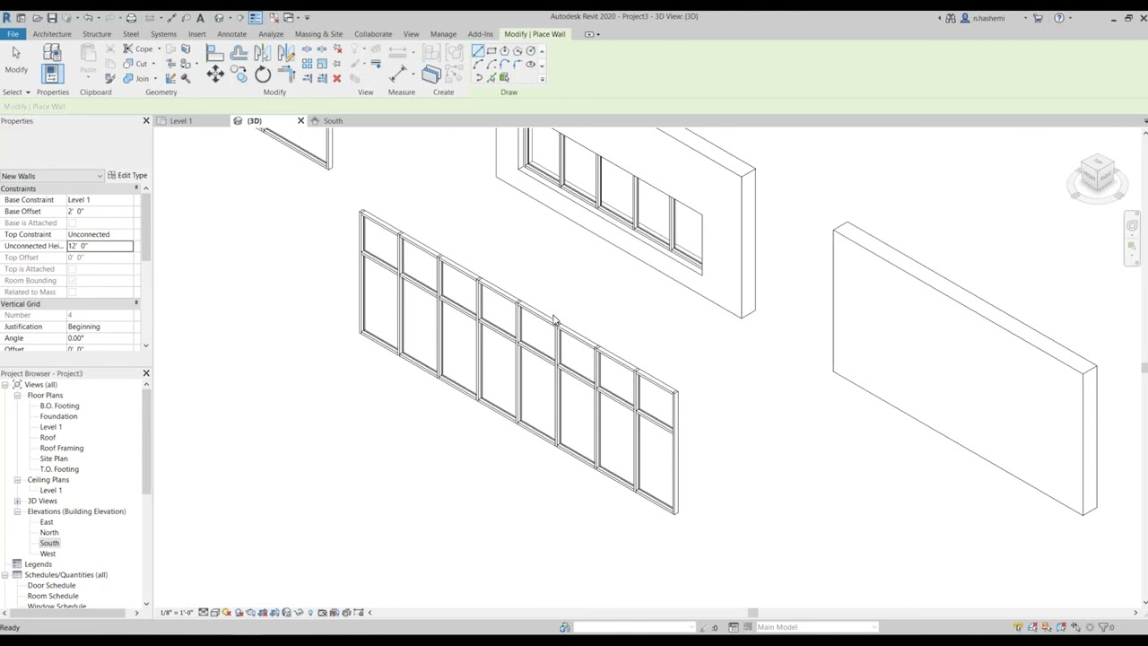 Creating Curtain Walls in Revit