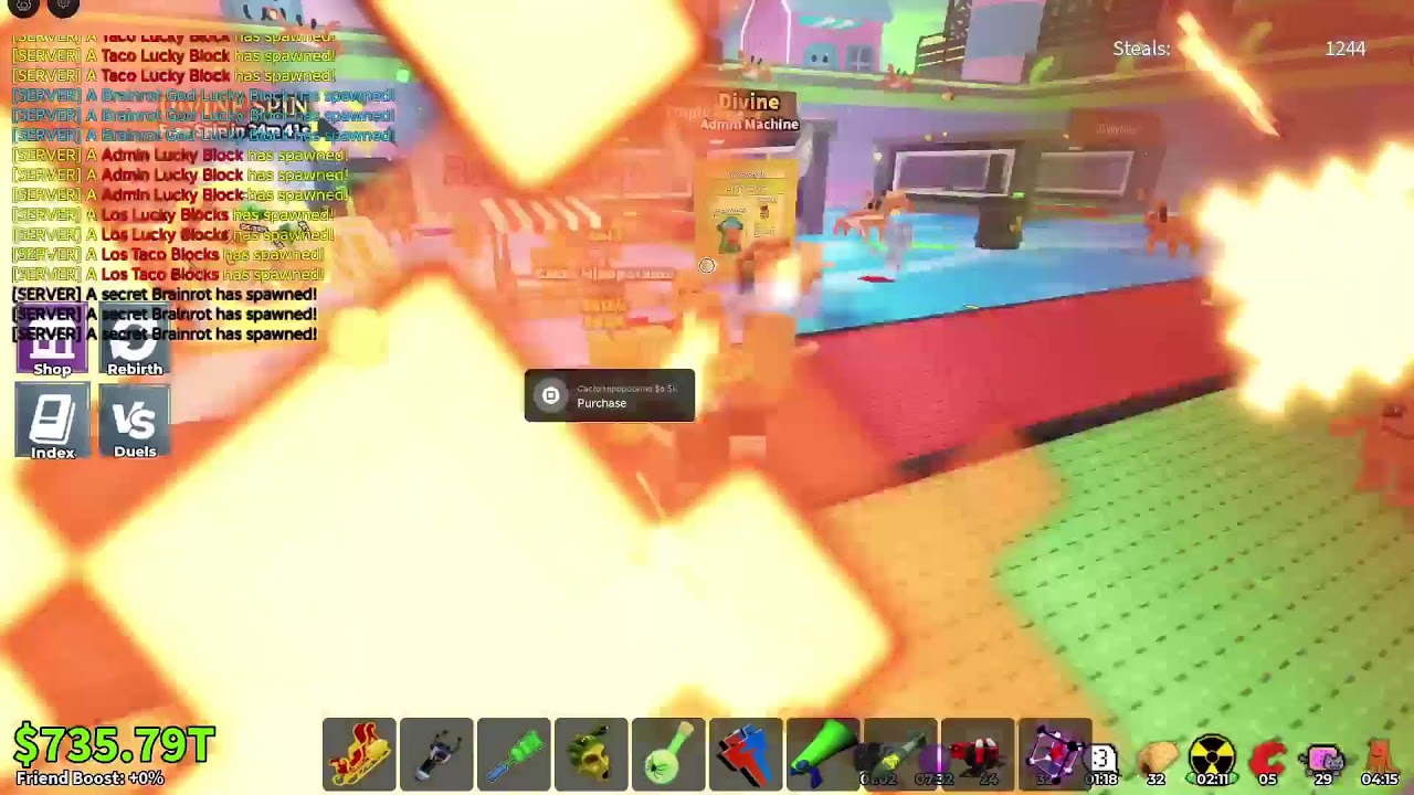 LIVE STEAL A BRAINROT DIVINEADMIN MACHINE +  HEADLESS AS AN OG!🐴