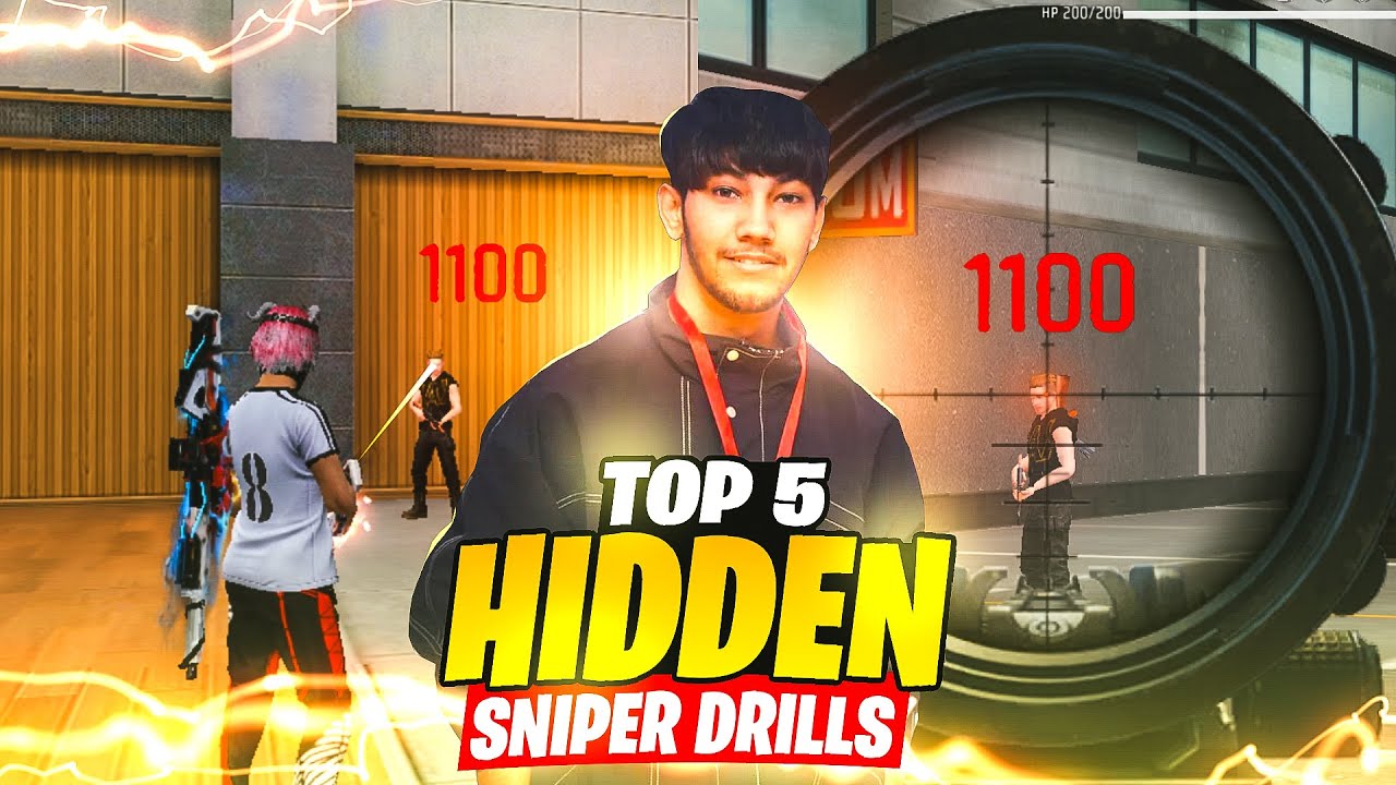 Top 5 AWM Hidden Hack Drills Free Fire 😱 SNIPER TRICK & SETTINGS ⚙️100% Working Sensitivity