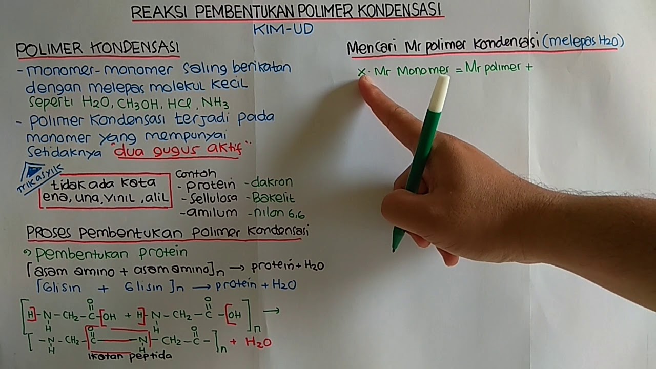 REAKSI PEMBENTUKAN POLIMER KONDENSASI