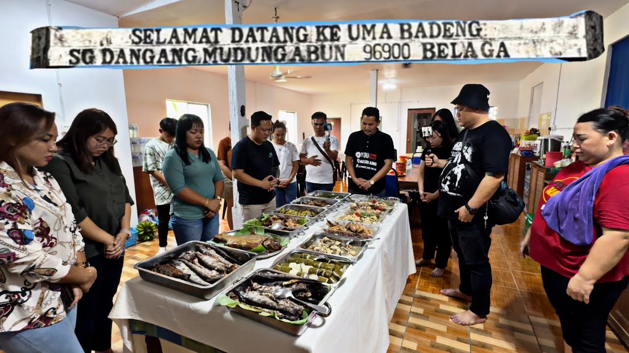 Selamat Sampai Di Uma Badeng Sungai Dangang Mudung Abun,Belaga /Juadah Tengahari Pelbagai Lauk Ikan…