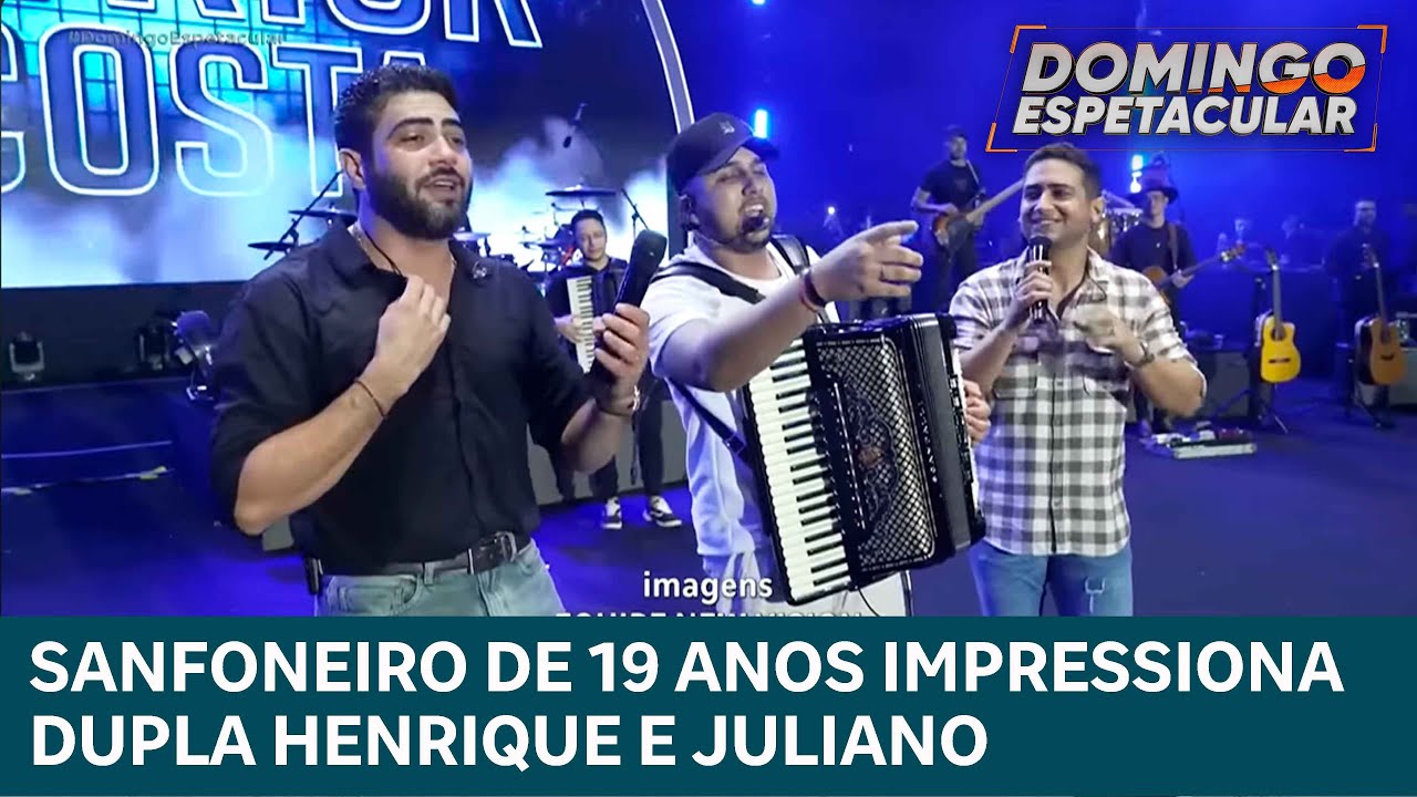 Conheça história de Patrick Costa, sanfoneiro de 19 anos que impressionou dupla Henrique e Juliano