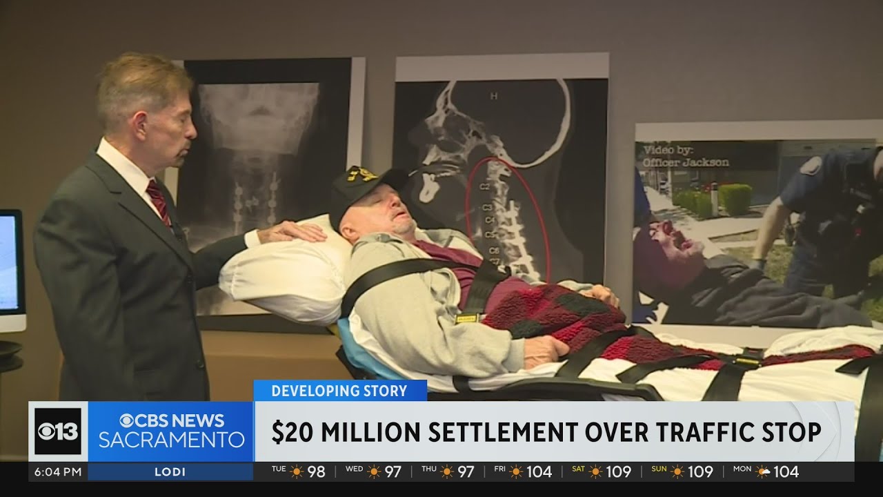 Paralyzed Yuba City man gets $20M settlement over traffic stop